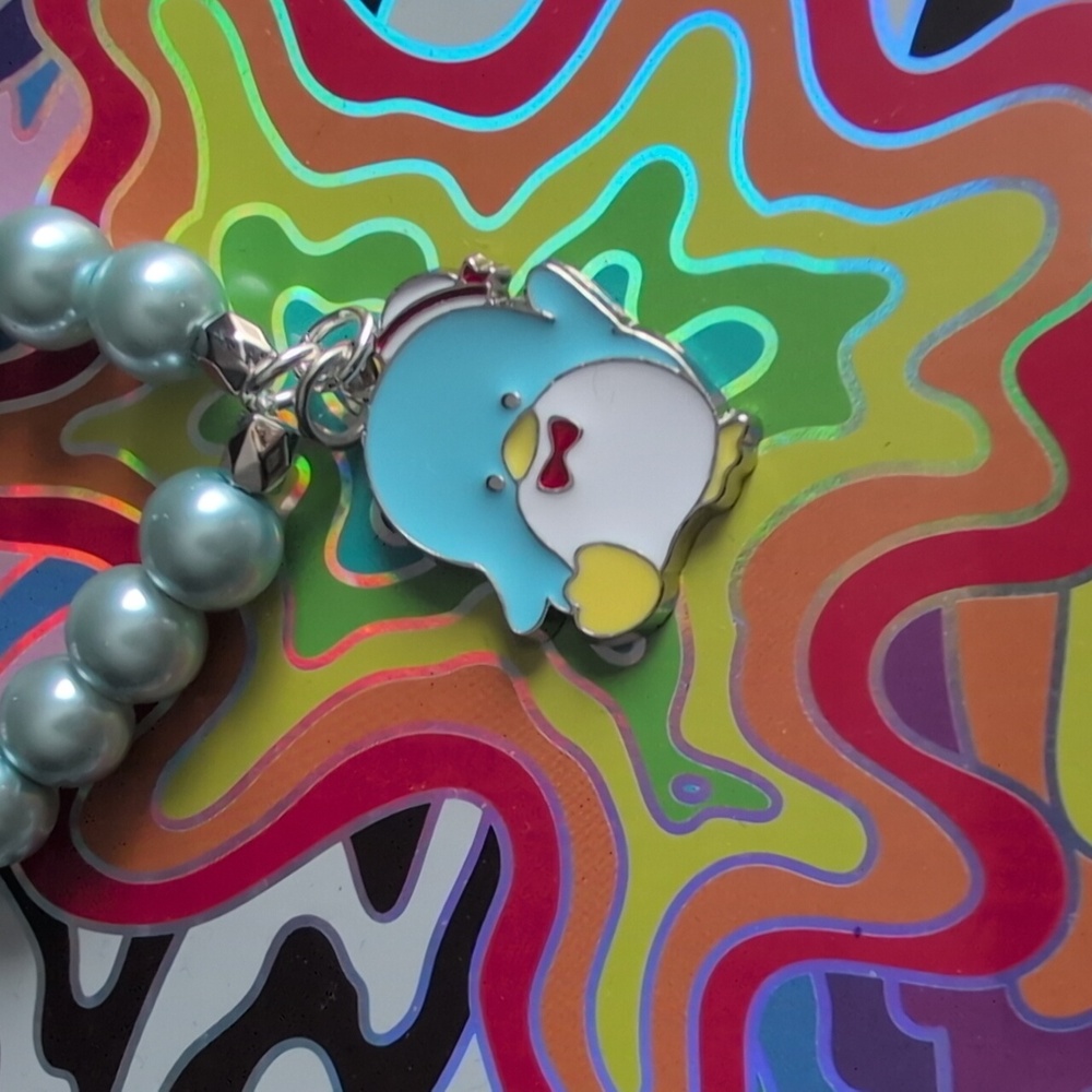 Tuxedo Sam Pearl and Blue Penguin Bracelet - Picture 2 of 3